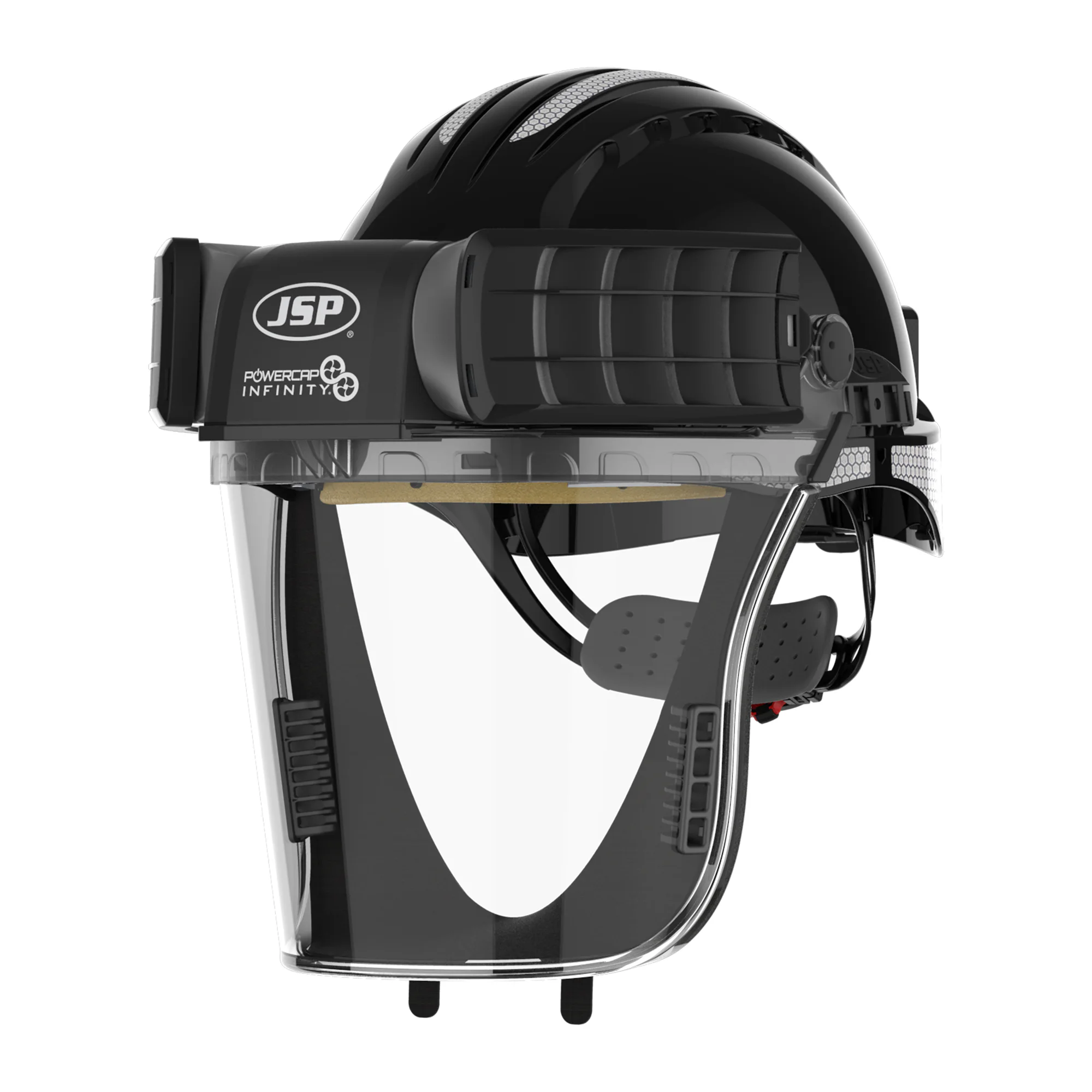 JSP Powercap Infinity Motorlu Solunum Seti (Siyah Baret) koruyucu kıyafet